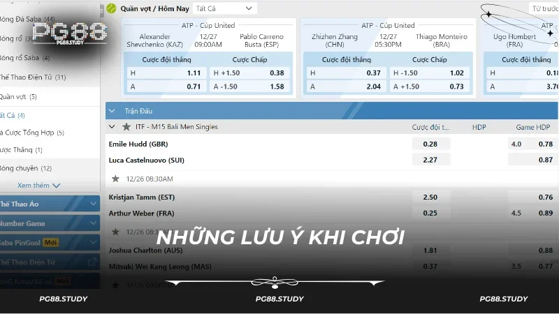 Cần có chiến thuật để cược quần vợt hiệu quả hơn