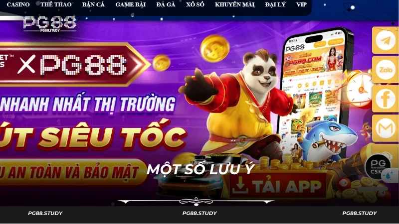 Những lưu ý trong chính sách tại nhà cái PG88